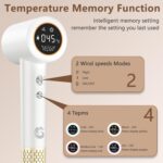 KARFUN Phon Capelli Professionale, 1500W Asciugacapelli Ionico Professionale, 400 Milioni di Ioni Negativi, 110000 RPM Asciugatura Rapida, Regolazione Intelligente Temperatura, Basso Rumore - Image 8