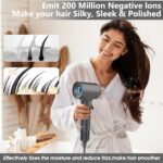 KARFUN Hair Dryer, 110000 RPM High-Speed Brushless Motor Fast Drying Blow Dryer, 57dB Low Noise Hair Dryer for Home or Travel, 3 Temps & 2 Speeds - Image 3