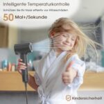 Hair Dryer, Ion Hair Dryer, 400 Million Plasma Hair Dryer, 110,000 rpm, Brushless Motor, Quick Drying Hair Dryer, 57 dB Low Noise Hair Dryer, Intelligent Thermostat Hair Dryer for Travel, Home - Image 9