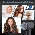 MMK Asciugacapelli Ionico, Phon Capelli Professionale, Phon da 200 Milioni di Ioni Negativi, Asciugatura Rapida 110000 giri/min ad Alta Velocità per Asciugatura Rapida, 57dB Rumore Basso per Viaggi - Image 5