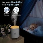SZO Portable Mini Humidifier, 500ML USB Personal Cool Mist Humidifiers for Bedroom Office Travel Desk, Whisper Quiet 20dB with 2 Mist Modes & Auto Shut-Off, Small Desktop Humidifier - Image 6