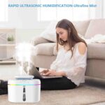 COO Humidifiers for Bedroom, 2L Tank for Large Room, 30 Hour Runtime, 28dB Quiet Cool Mist Humidifier for Home, Baby Nursery, Plants, Indoor, Office, Easy to Fill & Clean,Night Light and Auto Shut-off - Image 6